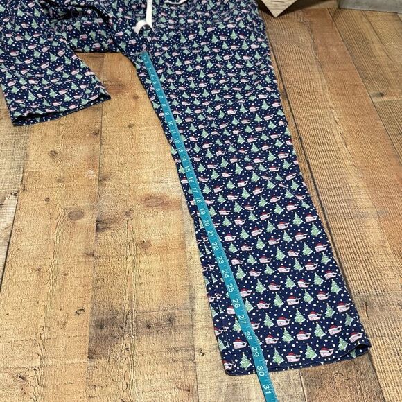 Vineyard Vines Logo Men Deep Bay Blue Whale Xmas Tree Print Lounge Pants M - Picture 6 of 13